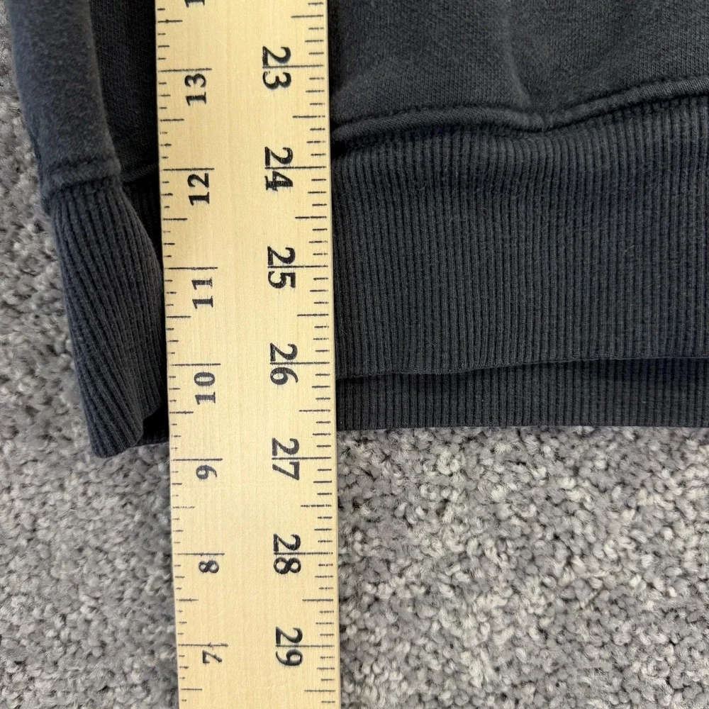 The North Face Hoodie Mens Medium Black Fleece Pullover Big Logo Kangaroo Pocket